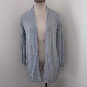Eileen Fisher XXS Blue Linen Lyocell Lightweight Cardigan Sweater Minimalist